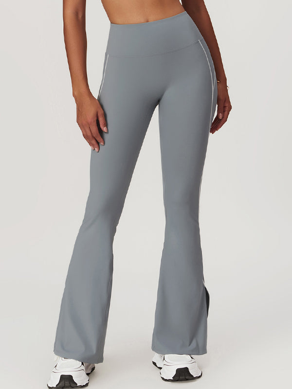 Flare Hip-lift High-waisted Split Pants