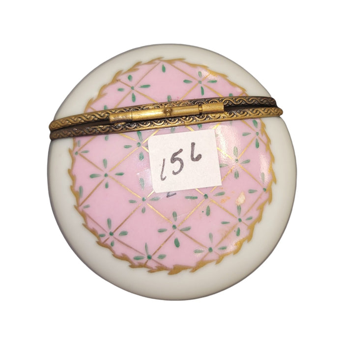 Pink Rose Elegance Box Porcelain Limoges LIMOGES BOXES traditional French Trinket Box
