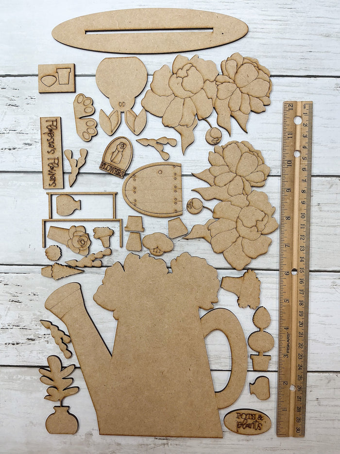 Flopsies Watering Can Flowers Sitter DIY Kit