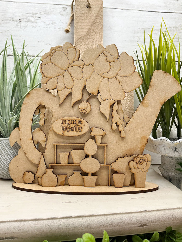 Flopsies Watering Can Flowers Sitter DIY Kit
