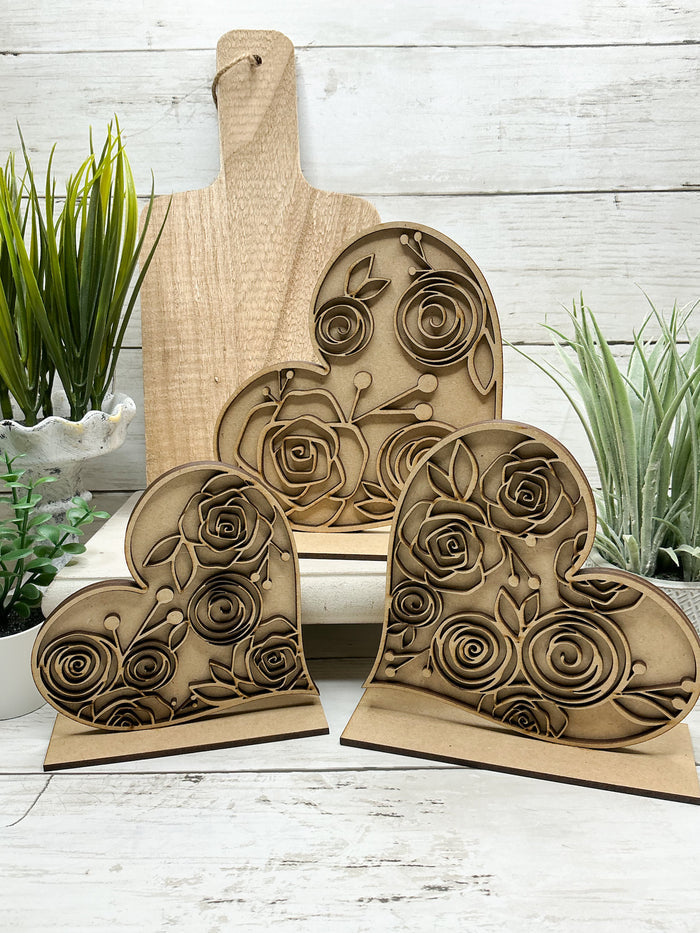 Floral Hearts Trio Sitters DIY Kit