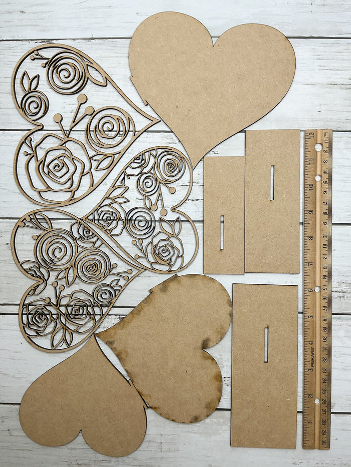 Floral Hearts Trio Sitters DIY Kit