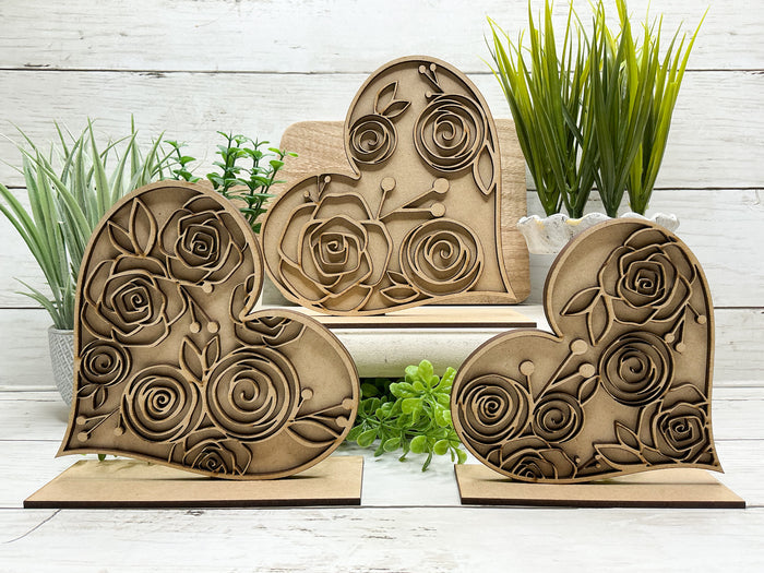Floral Hearts Trio Sitters DIY Kit