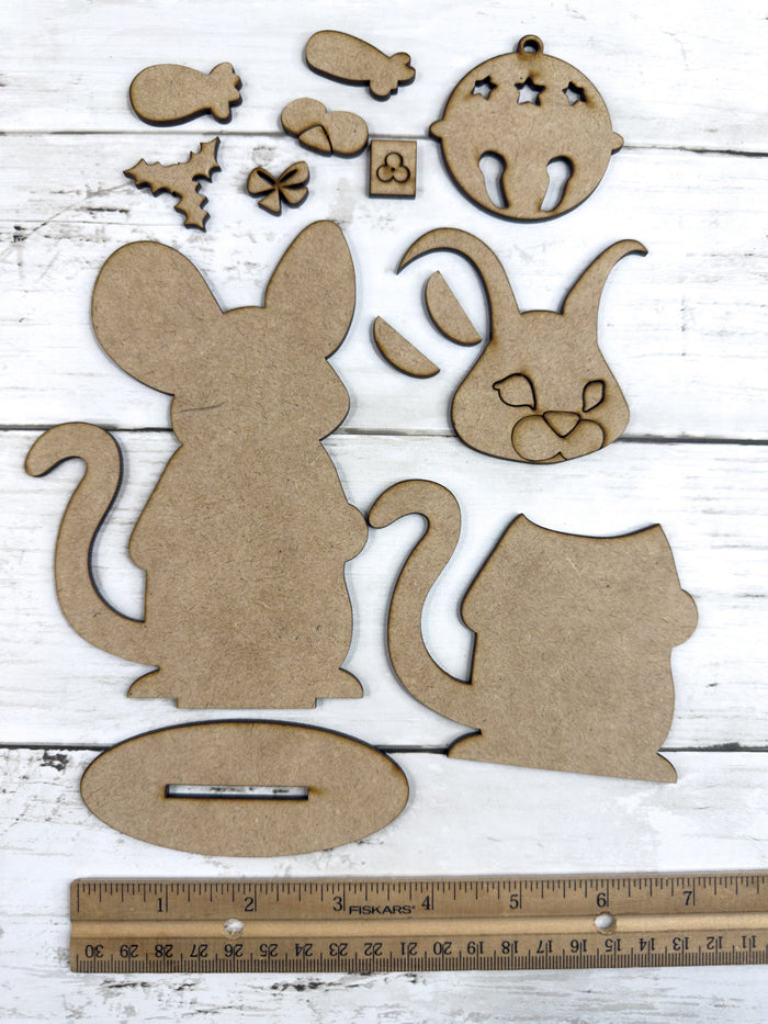 Flourish Christmas Mouse Sitter DIY Kit