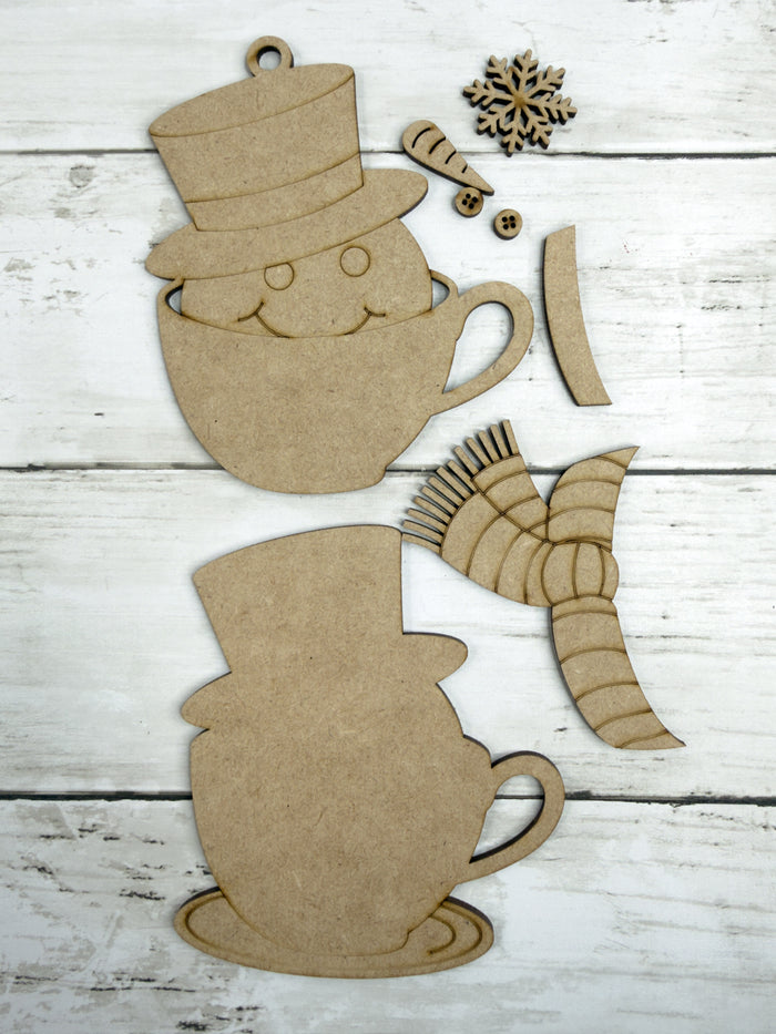 Flourish Snowman Mug Ornament DIY Kit