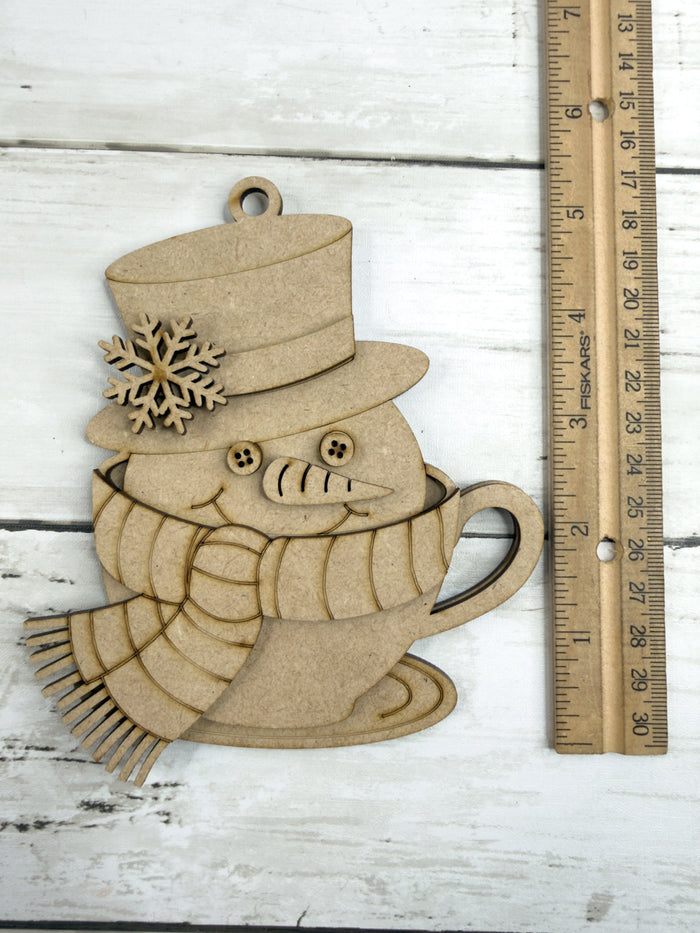 Flourish Snowman Mug Ornament DIY Kit
