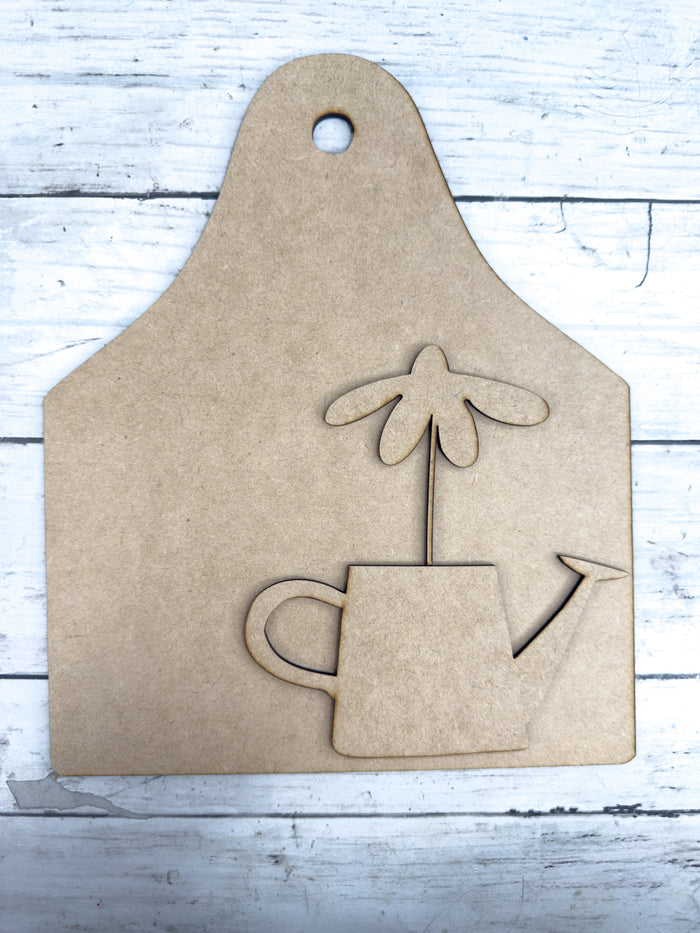 Flower in Watering Can Cutting Board DIY Kit
