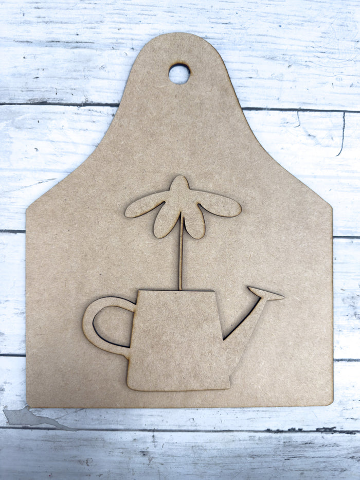Flower in Watering Can Cutting Board DIY Kit