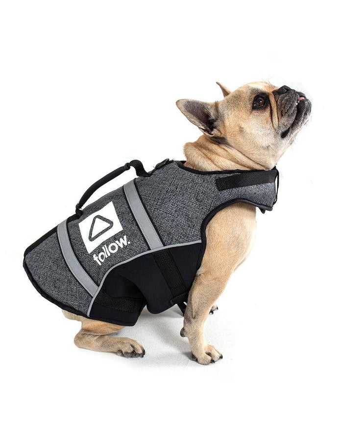 Follow Dog Floating Aid Vest-Black-S-Skiforce Australia