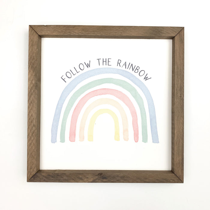 Follow The Rainbow Framed Art