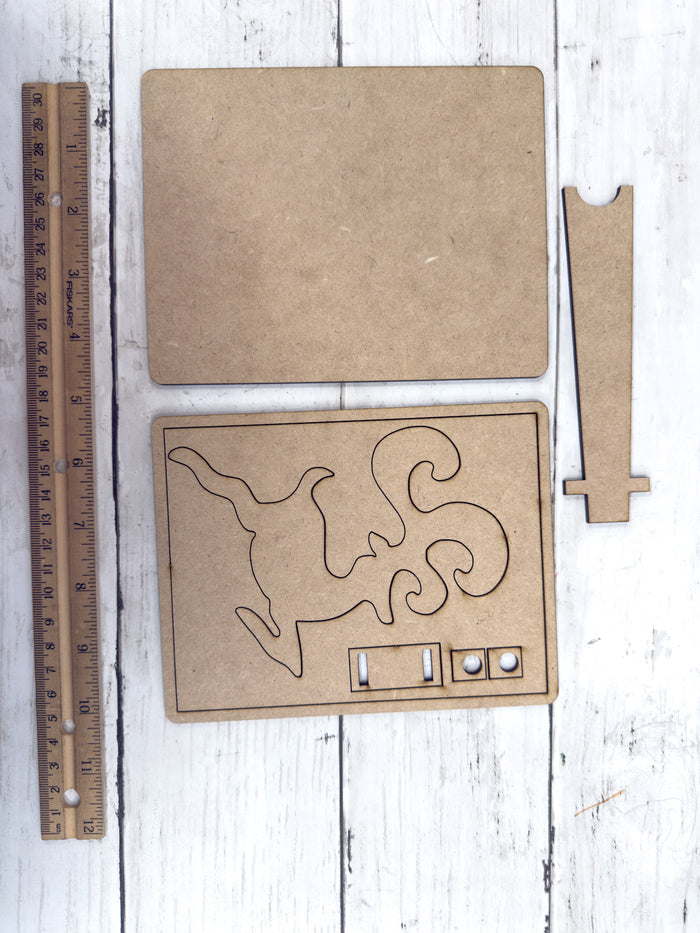 Framed Reindeer Easel Back Sitter DIY Kit