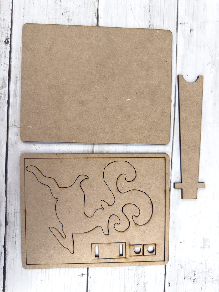 Framed Reindeer Easel Back Sitter DIY Kit