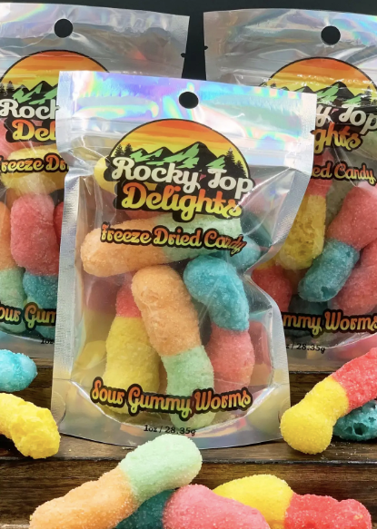 Freeze Dried Candy - Sour Gummy Worms