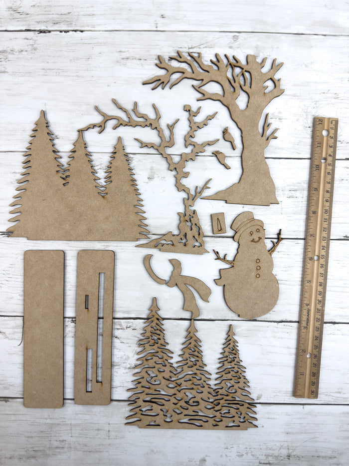 Frolicking Winter Snowman DIY Kit