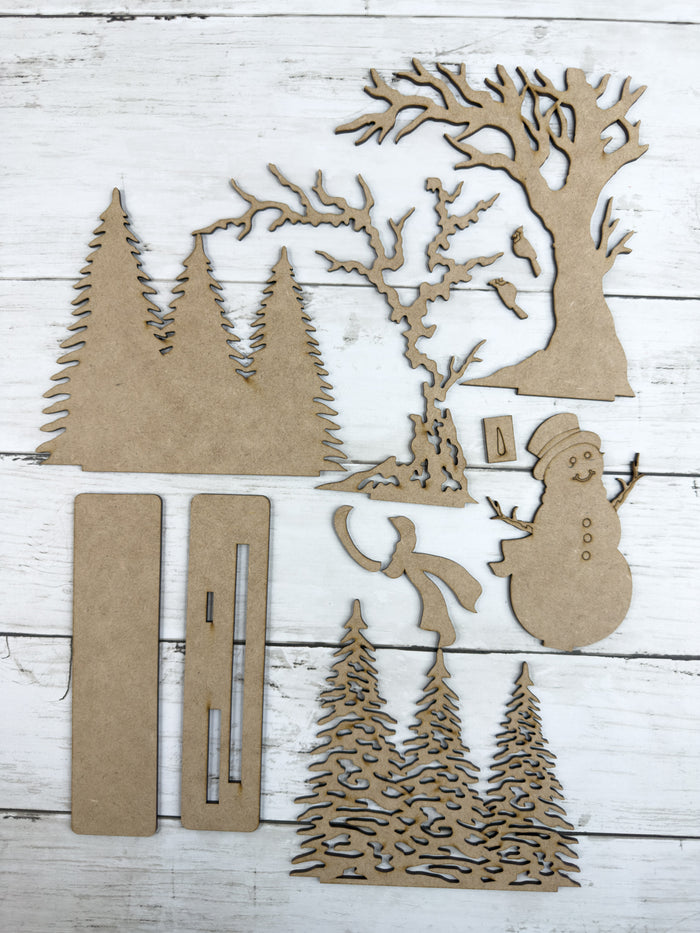 Frolicking Winter Snowman DIY Kit