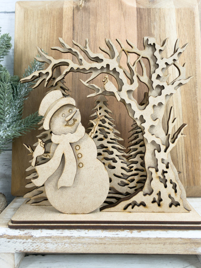 Frolicking Winter Snowman DIY Kit