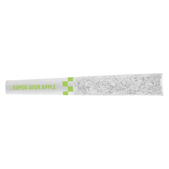 Front view of the Frosted Flyers Super Sour Apple Infused PR, showcasing the colorful, frosted packaging against a white background.