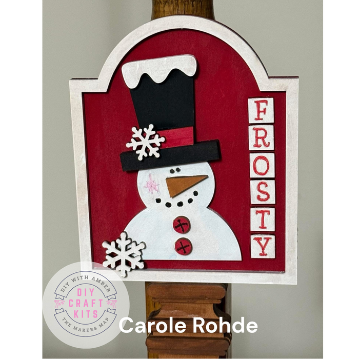 Frosty Snowman Insert for Spindle Base