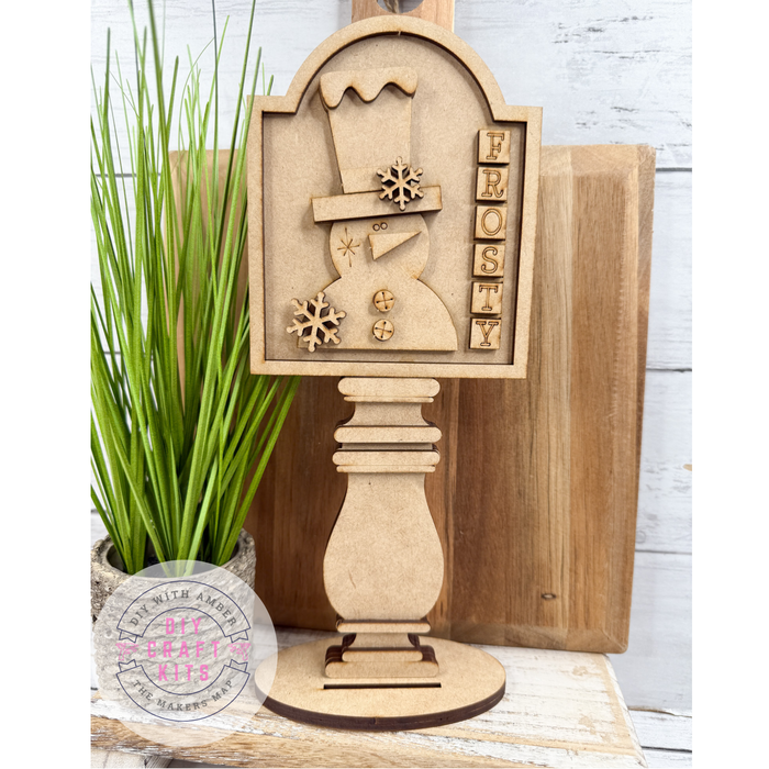Frosty Snowman Insert for Spindle Base