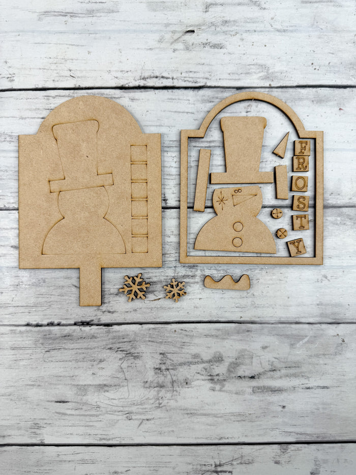Frosty Snowman Insert for Spindle Base