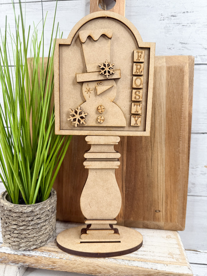 Frosty Snowman Insert for Spindle Base