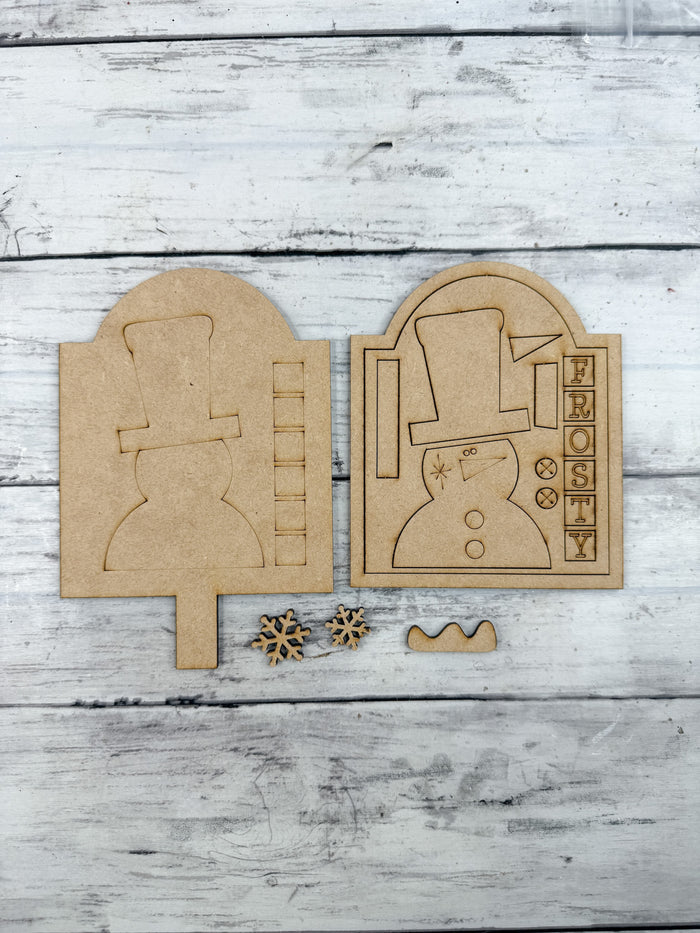 Frosty Snowman Insert for Spindle Base