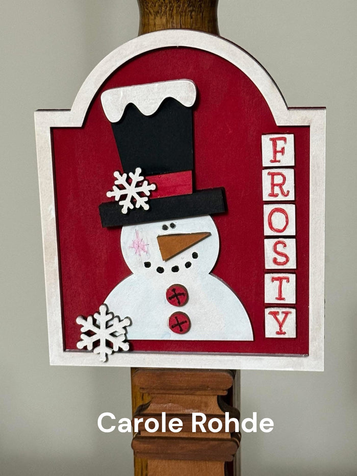 Frosty Snowman Insert for Spindle Base