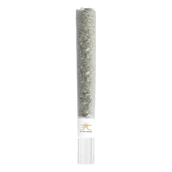 Front view of the Frozen Cola Glass Tip Pre Rolled 1 x 1 g, a clear glass filter tip with a frosted appearance.