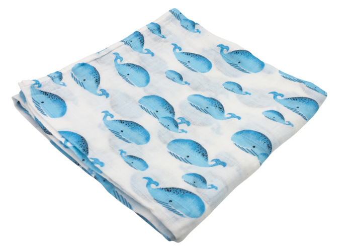 Fun Whale Swaddle Blanket - Premium Baby Gift Sets from LollyBanks - Just $19.95! Shop now at Pat's Monograms