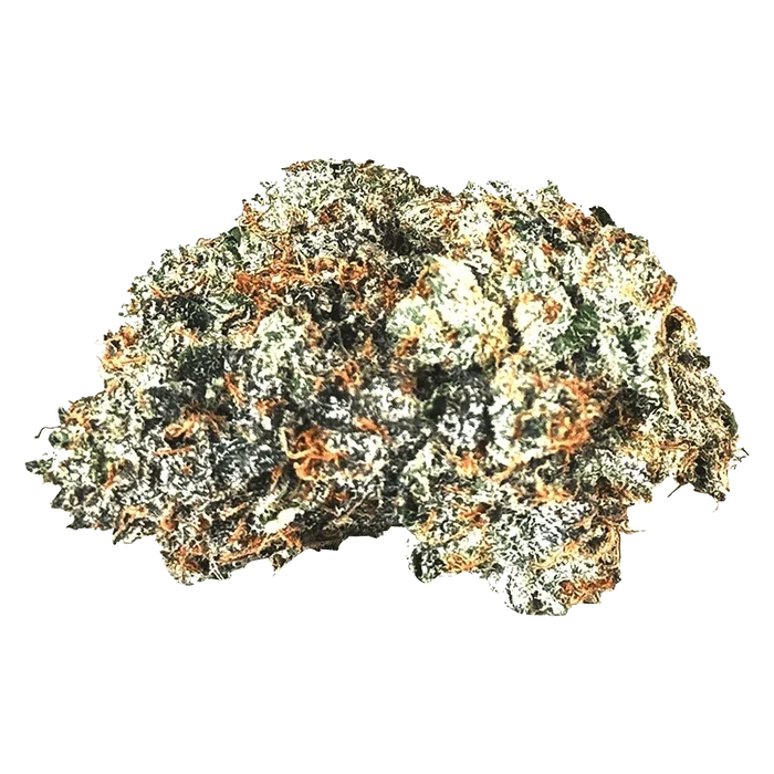 Close-up view of the Gas N' Up bud, displaying a dense, textured surface with variations in green and yellow tones.