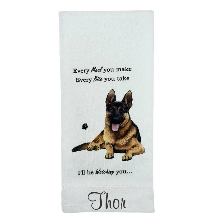German Shepherd Kitchen Towel - Premium Kitchen Towels from E&S Pets - Just $10.95! Shop now at Pat's Monograms