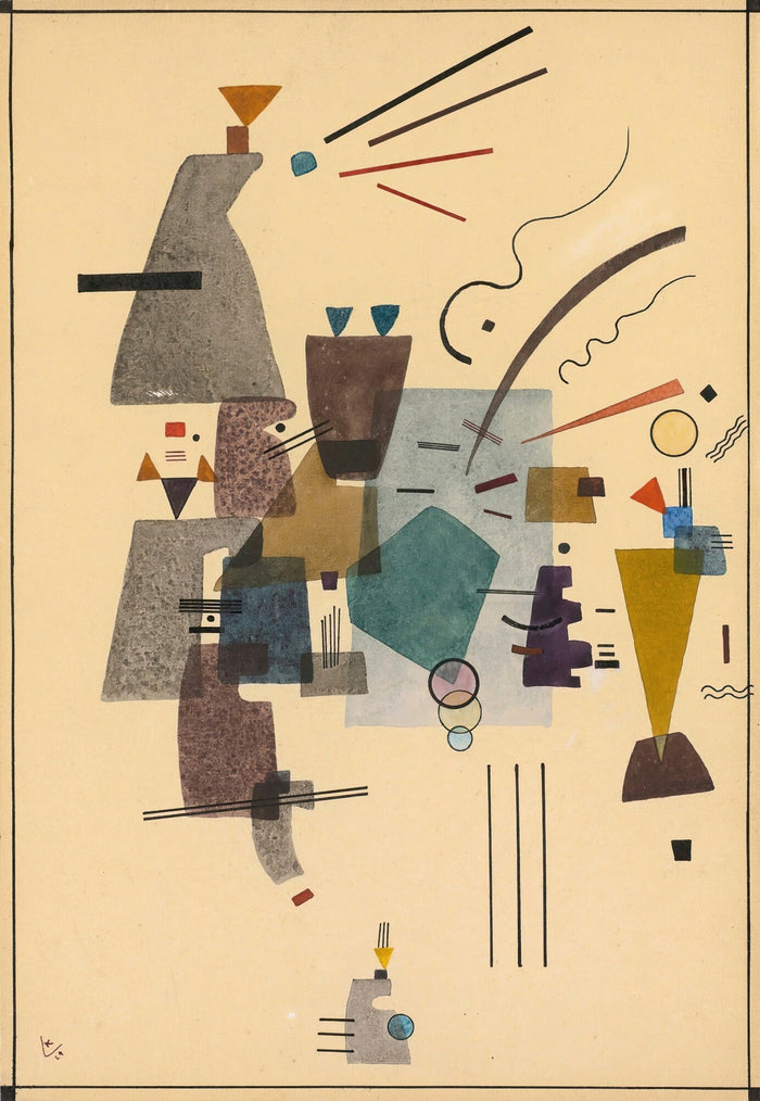 Gewärmtes Kühl (Warmed Cool) by Wassily Kandinsky, 1924