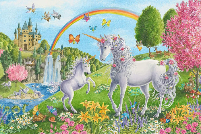 Giant 24 Piece Children's Floor Jigsaw Puzzle - Prancing Unicorns | Ravensburger