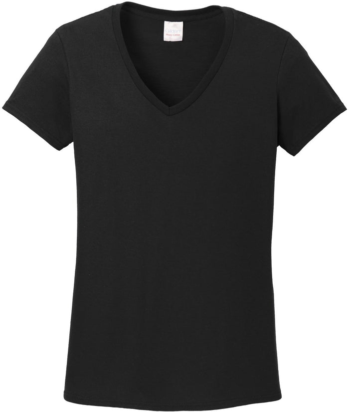 Gildan Ladies Heavy Cotton 100% Cotton V-Neck T-Shirt