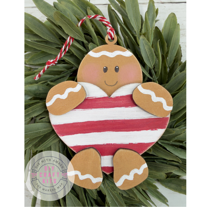 Gingerbread Holding Heart Ornament DIY Kit