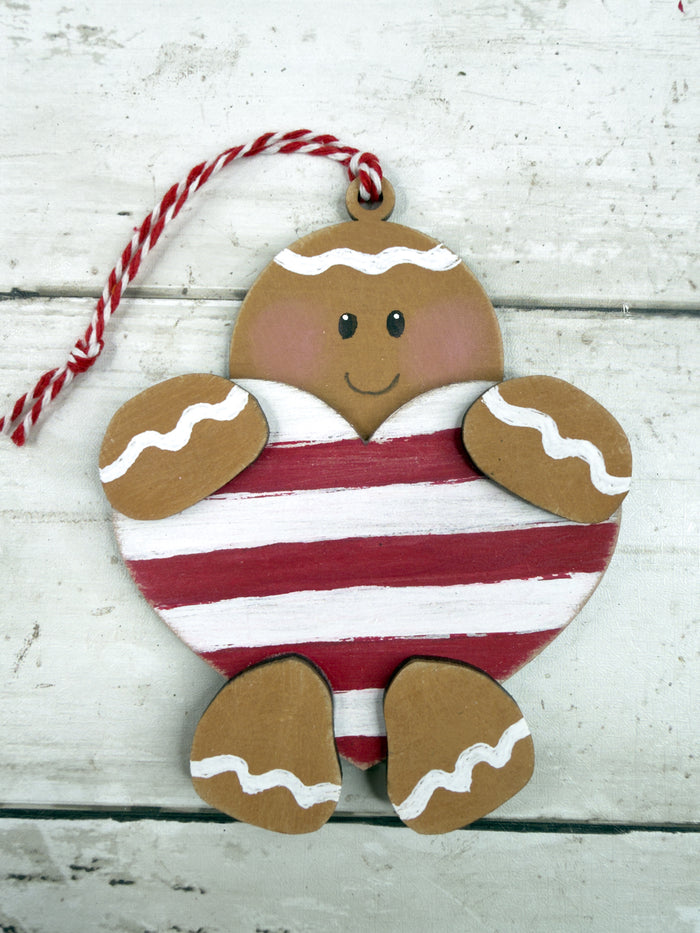 Gingerbread Holding Heart Ornament DIY Kit