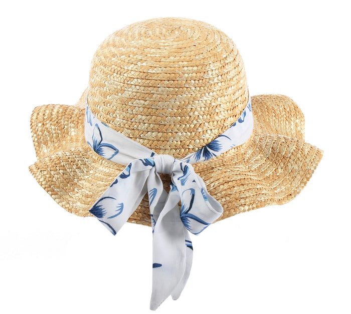 Girl's Elastic Strap Dress with Matching Hat in Day Dream Bloom