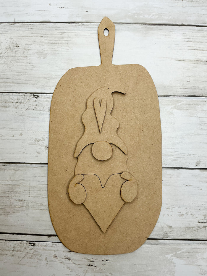Gnome Heart Cutting Board DIY Kit