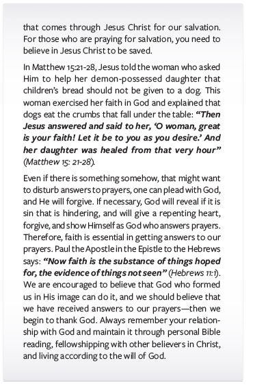 God Answers Prayers