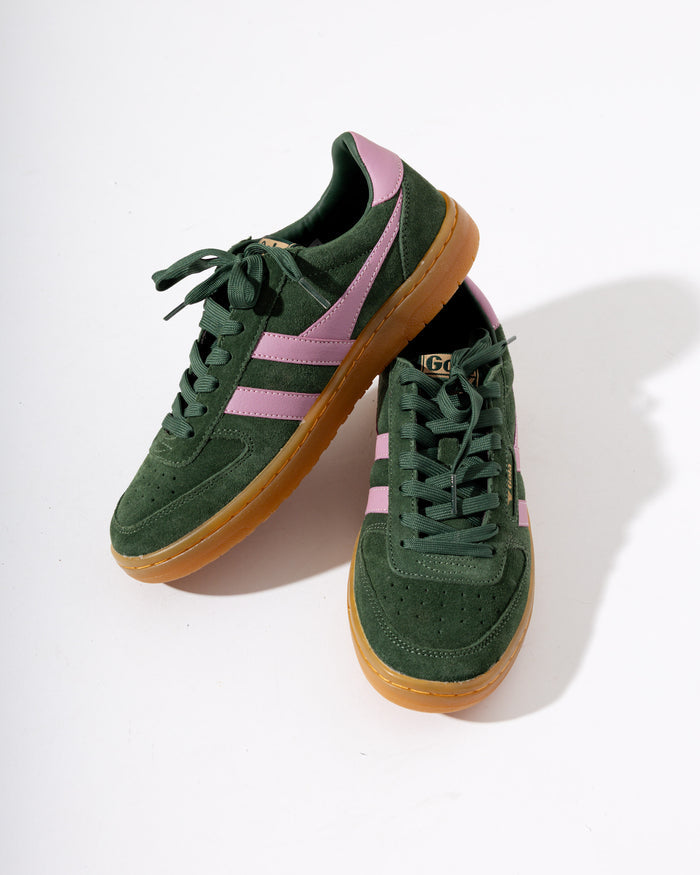 Gola Hawk Suede '86 sneakers in Evergreen/Candy/Gum