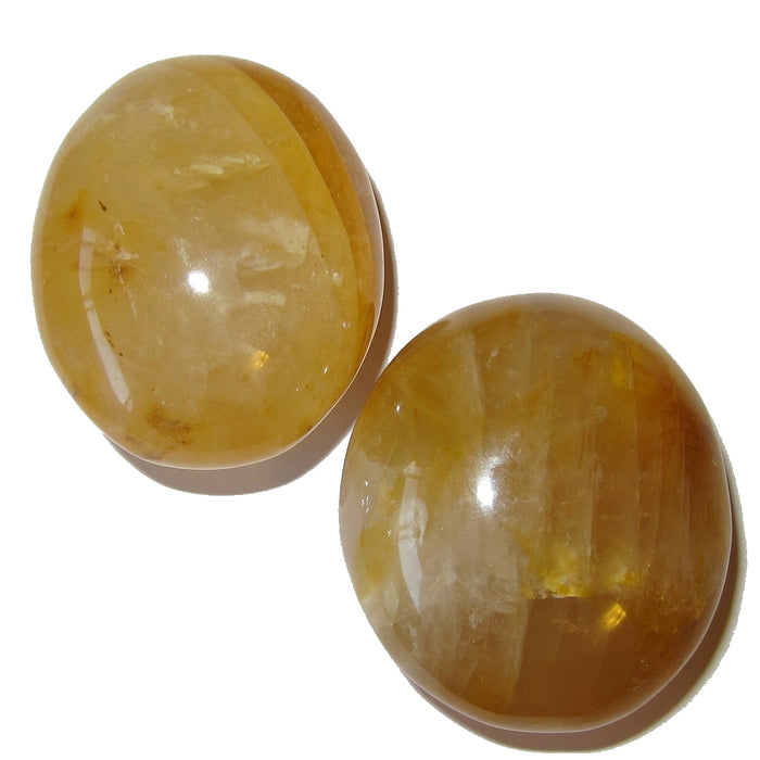 Golden Healer Quartz Smooth Stone Sunshine in my Palms Set