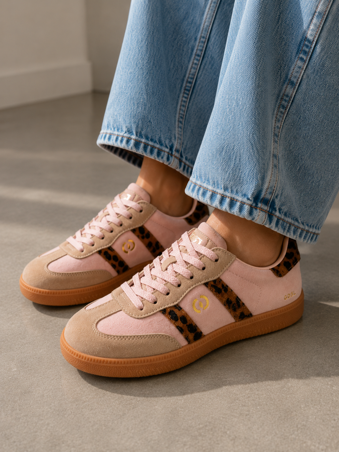 Goolsole 2001 Parallel Mousse Powder & Leopard Sneakers