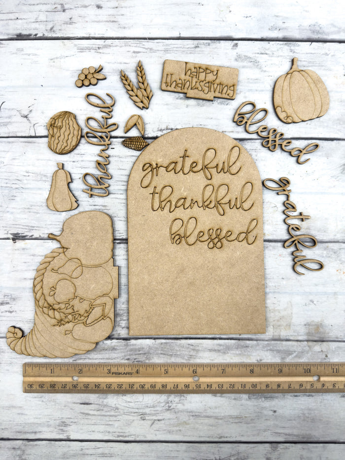 Grateful Thankful Standard Arch Insert for Interchangeable Standard Arches Bases