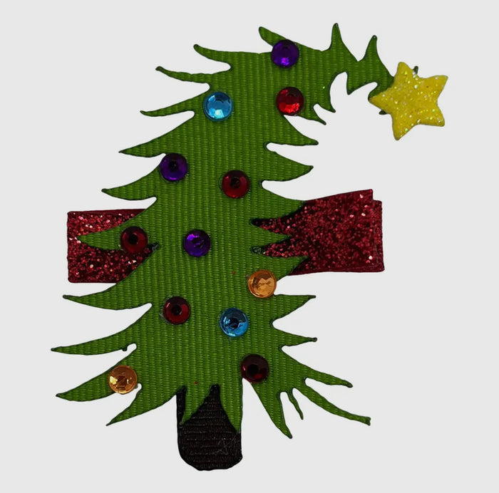 Hair Clip - Christmas Tree Grinch