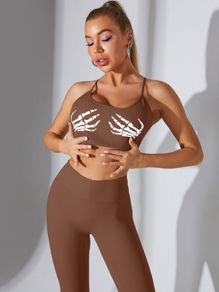 Saddle Brown / S / Bras+Leggings