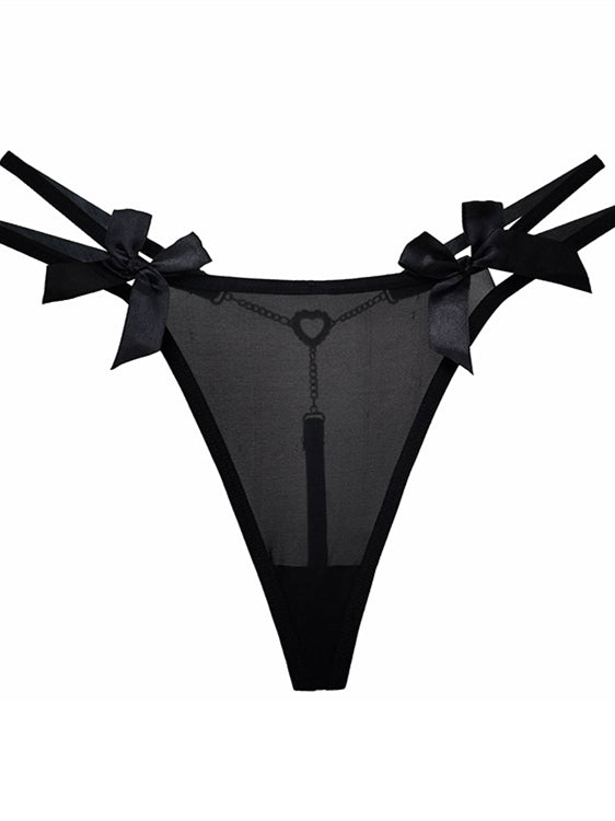 Black / M / Bow-knot