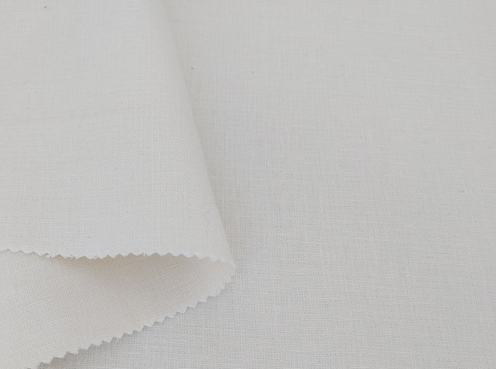 Heavyweight Double Face Linen Fabric - White, Soft Handfeel 4240