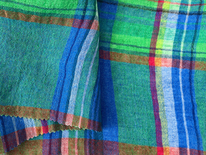 High-Twist Plaid | Airy Linen Blend Fabric 7997 7998