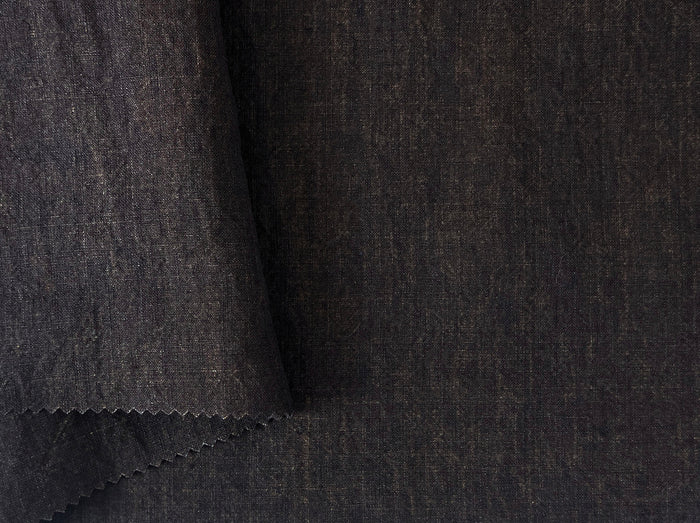 High Twisted Linen Fabric 14s Medium Weight Brown(dark) 8009