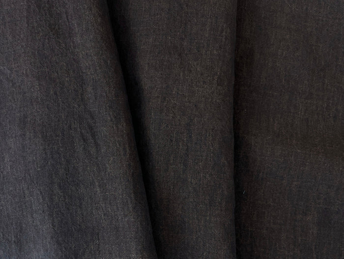 High Twisted Linen Fabric 14s Medium Weight Brown(dark) 8009